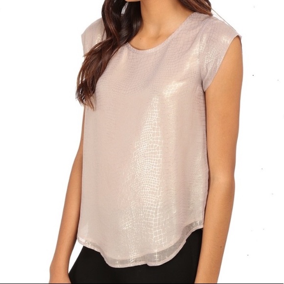 Joie Tops - ✨NWT✨ Joie Metallic Snake Skin Gold Top